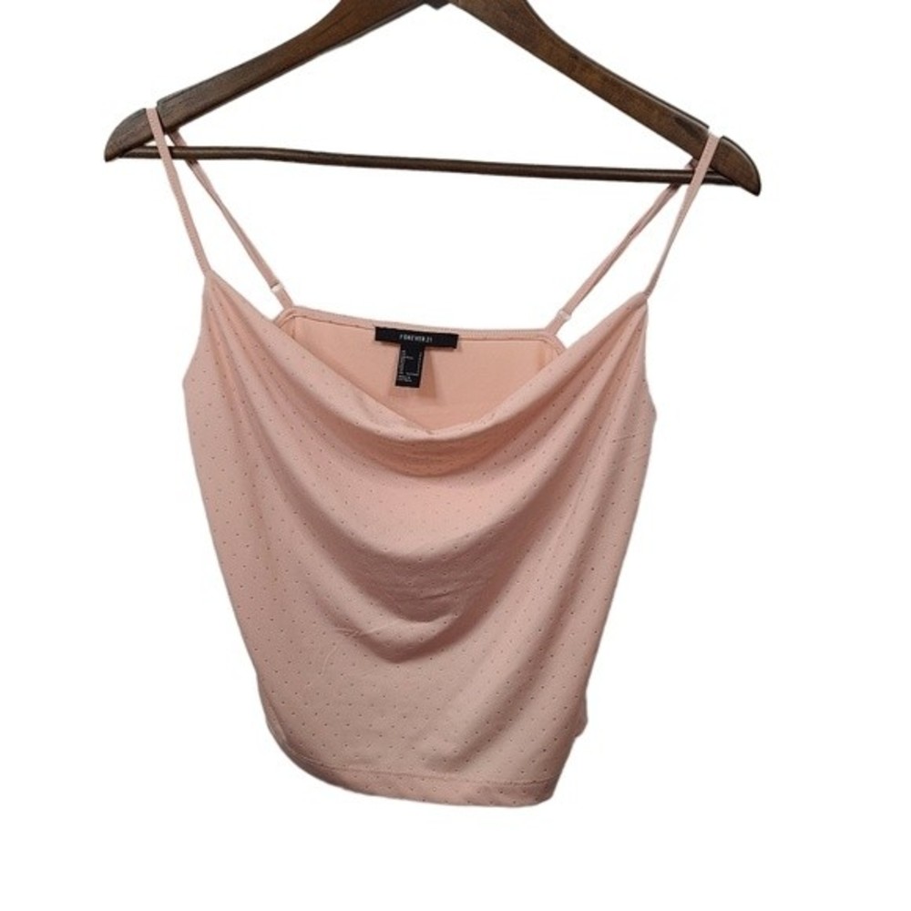 Forever 21 Pink Cropped Cami Adjustable Straps Small Womens